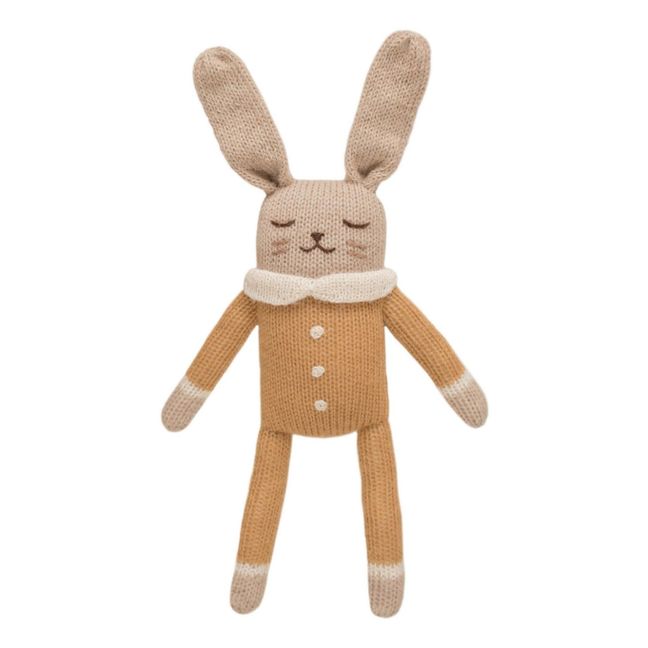Rabbit Soft Toy - Jumpsuit Ochre