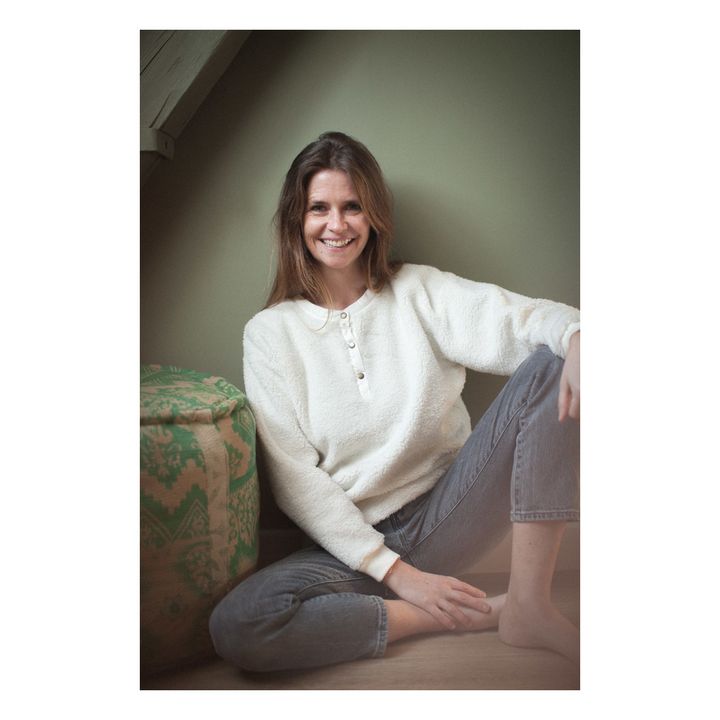 Sudadera de piel sintética Joe - Colección Mujer  | Crudo- Imagen del producto n°2