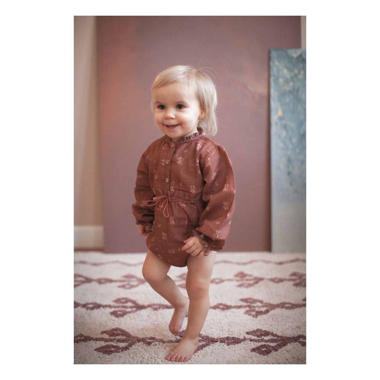 Marlot Paris - Barboteuse Gaze de Coton Adèle - Fille - Rouille