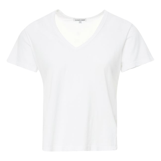 T-shirt Standard Col V Blanc