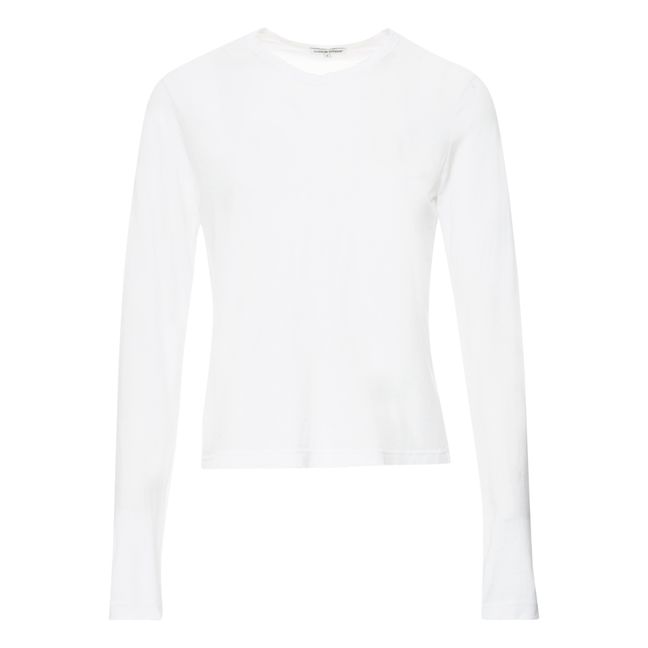 T-shirt Standard Manches Longues Blanc