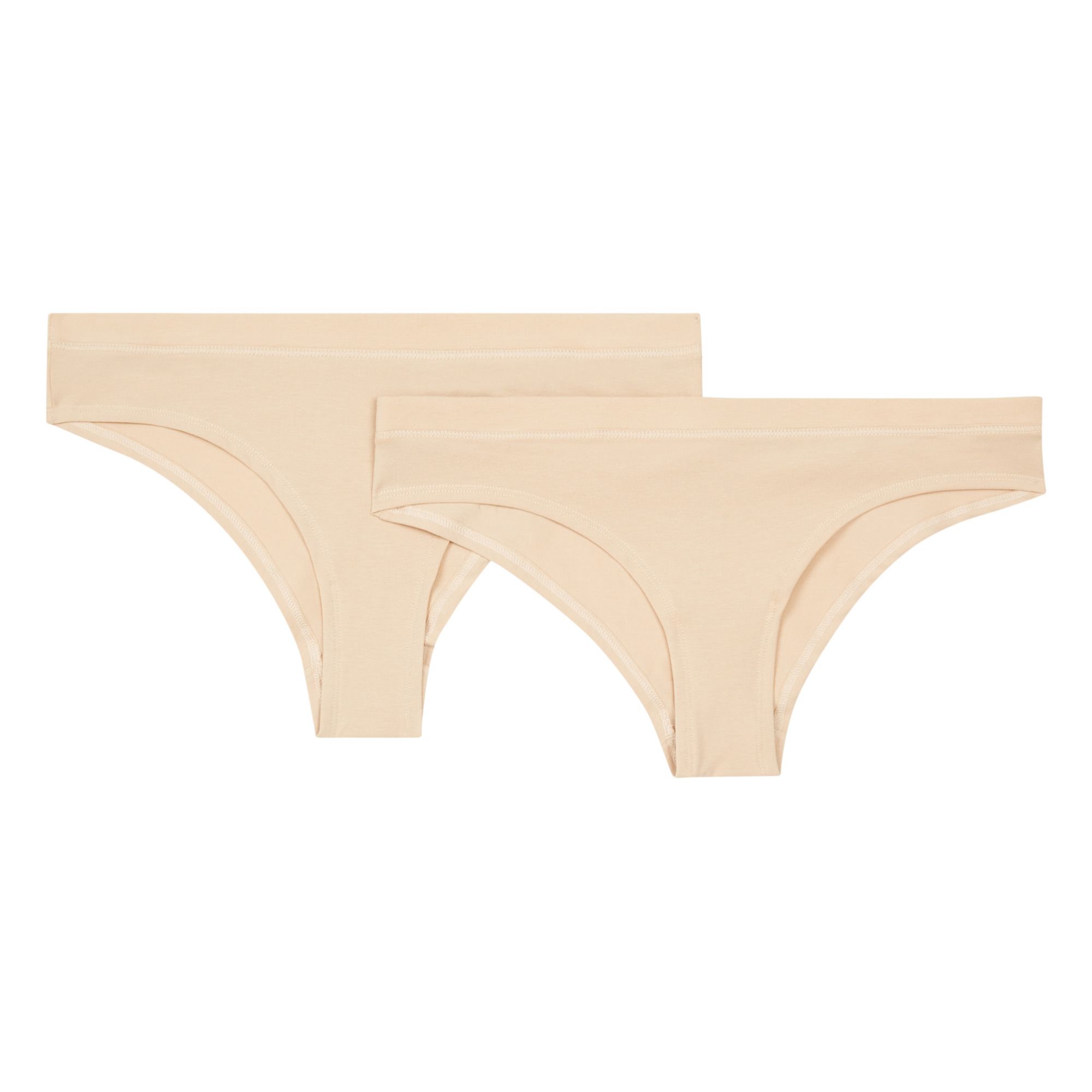 Organic Basics - Lot de 2 Culottes Coton Bio Hipster - Femme - Beige Nude