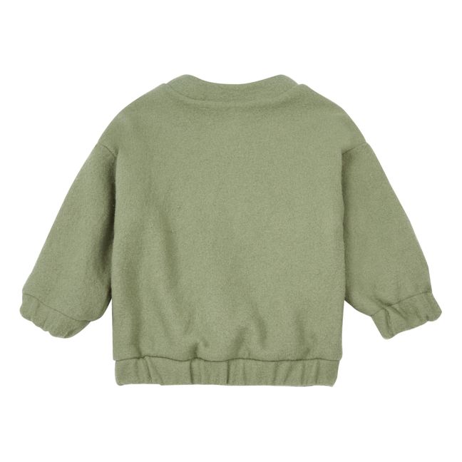 Giacca in lana e cotone bio Verde