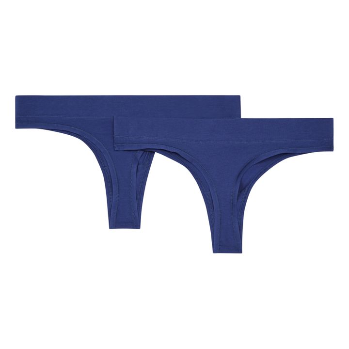 Set of 2 Organic Cotton Thongs Sea blue- Product image n°4