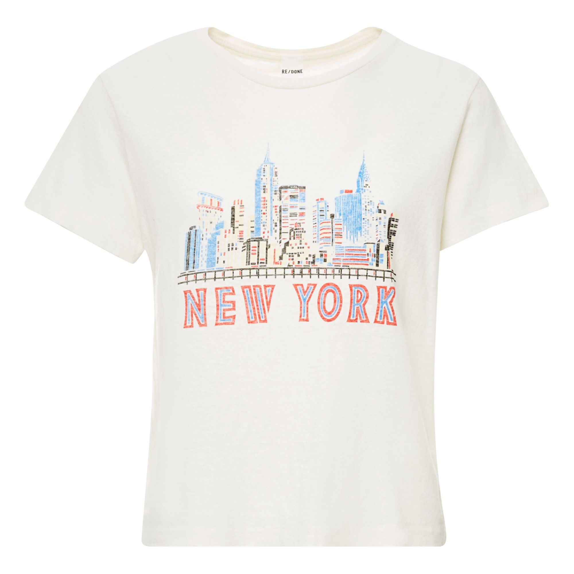 Re/Done - T-Shirt Classic NY Skyline - Femme -