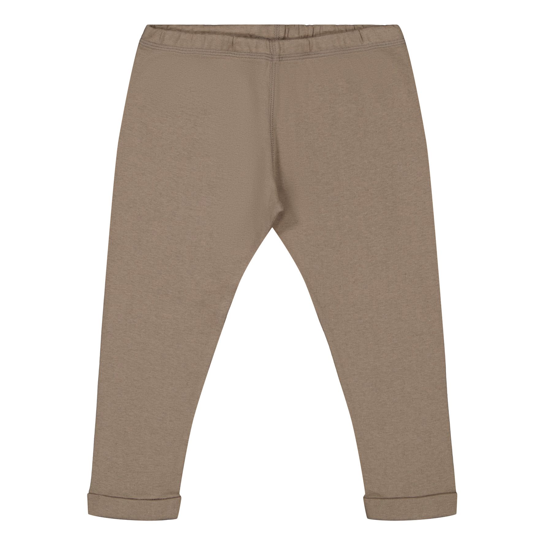 Studio Bohème - Legging Uni Jersey Coton Bio Rom Pom - Fille - Taupe