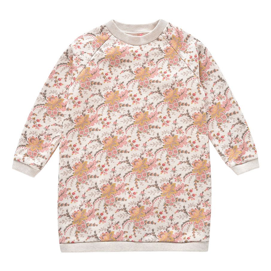 Louise Misha - Robe Sweat Coton Bio Fleurie Violetta - Fille - Ecru