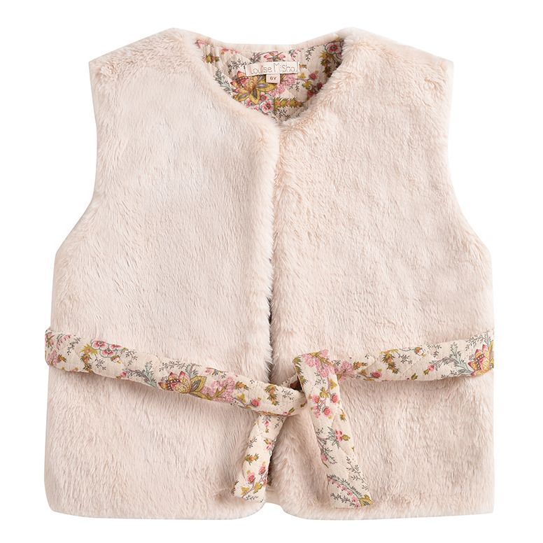 Louise Misha - Gilet Réversible Façon Fourrure Eva - Fille - Ecru