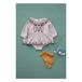 Ghilena Checked Organic  Cotton Babygrow Dress Ecru- Miniature produit n°2