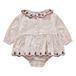 Ghilena Checked Organic  Cotton Babygrow Dress Ecru- Miniature produit n°3