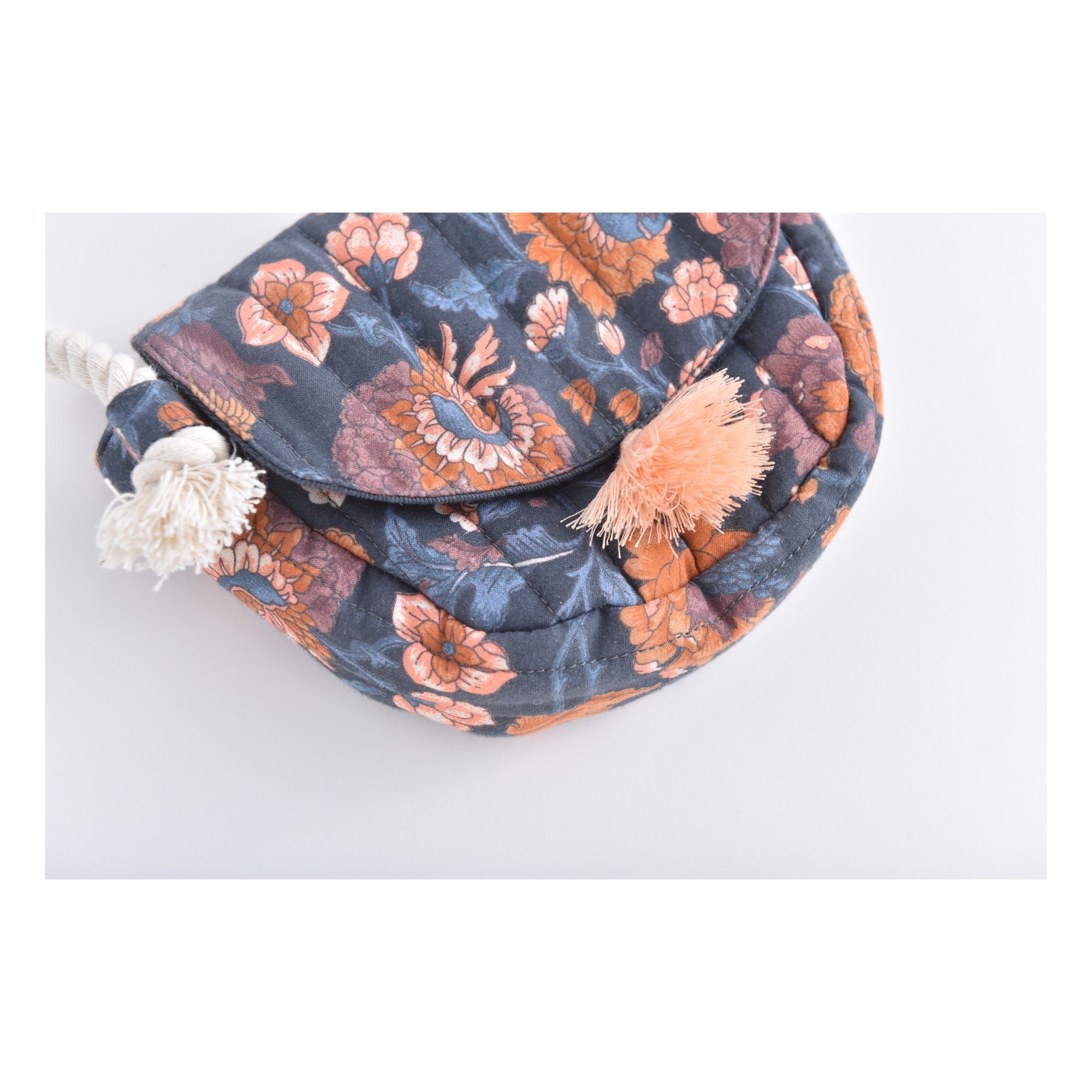 Fleuri Poppy Organic Cotton Bag Navy blue- Product image n°3