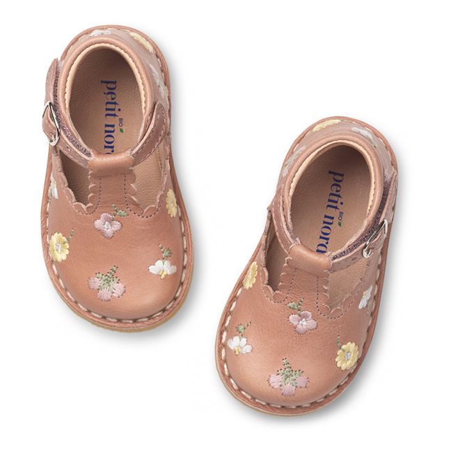 Uniqua Capsule Embroidered Mary Janes  Dusty Pink