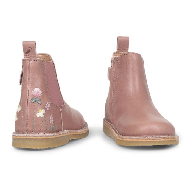 Uniqua Capsule Embroidered Boots Dusty Pink
