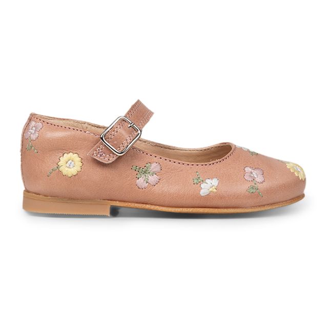 Uniqua Capsule Embroidered Mary Janes Dusty Pink