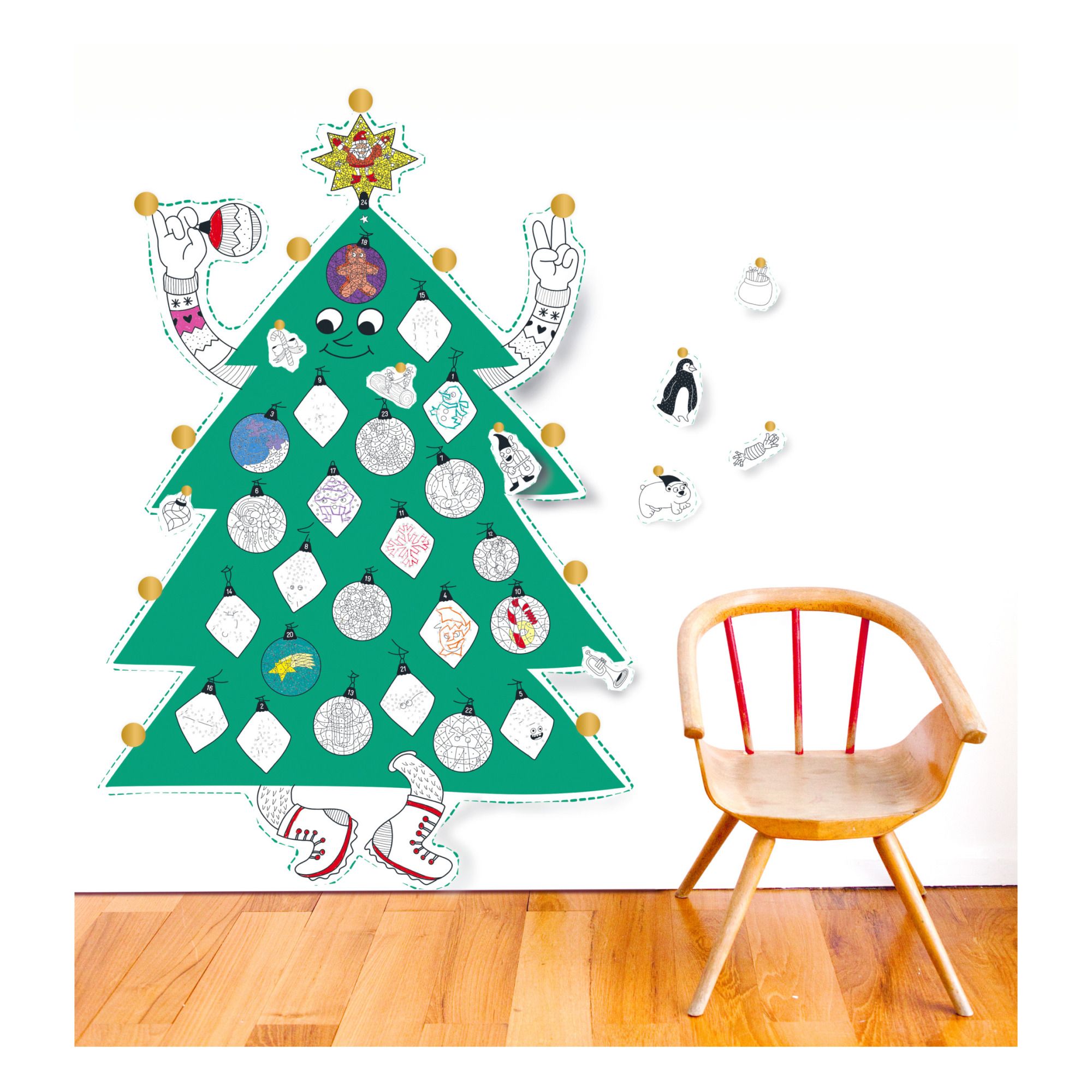 Giant Colouring-In Poster - Christmas Tree- Product image n°1