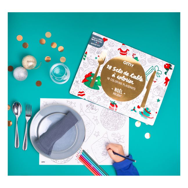 Christmas Colouring-In Place Mats - Set of 18