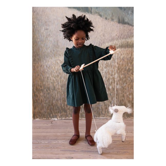 Robe Velours Percy | Vert foncé