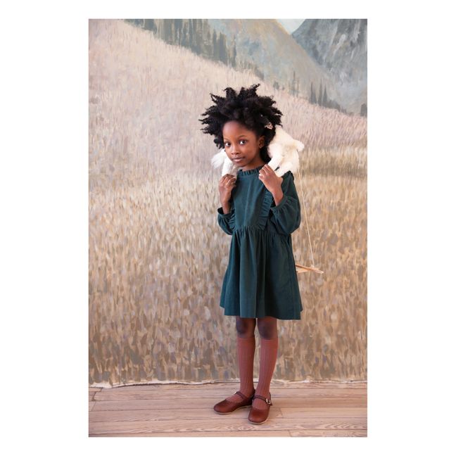 Robe Velours Percy | Vert foncé