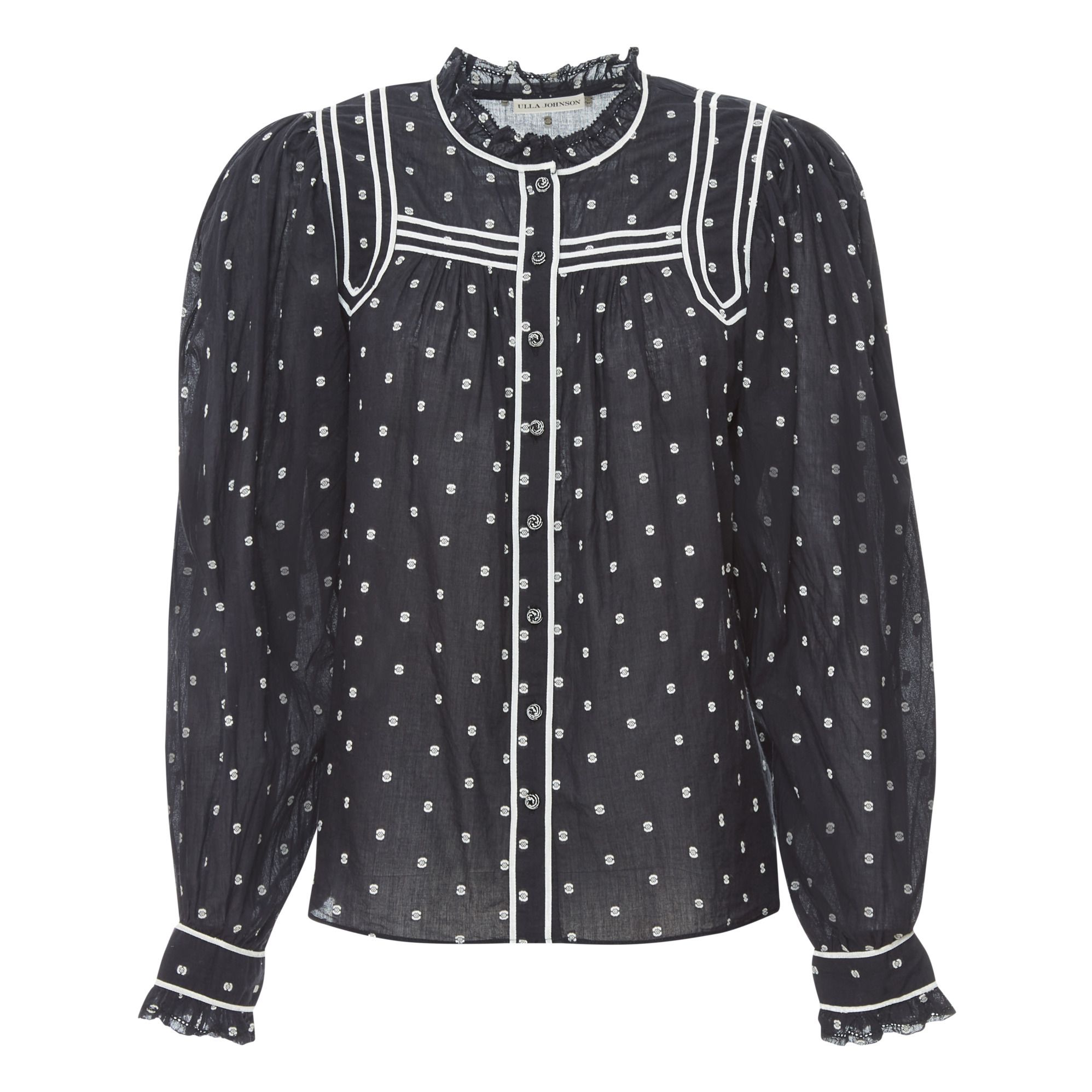 Ulla Johnson - Blouse Abigail Pois - Femme - Noir