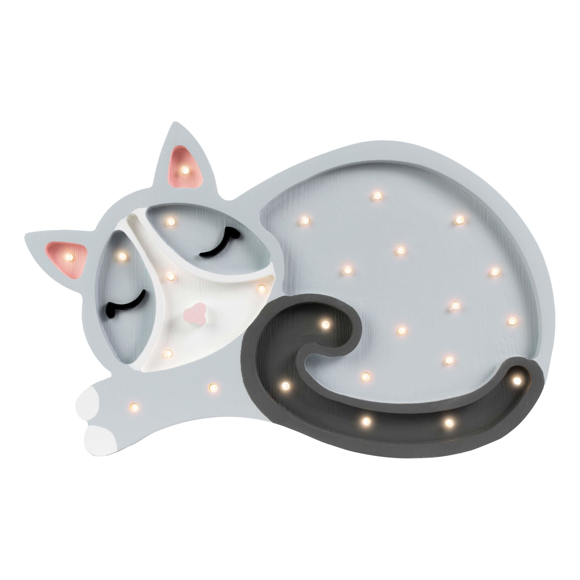 Little Lights - Lampe à poser Chat - Gris clair