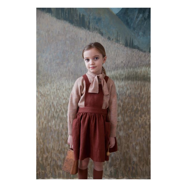 Harriet Linen Apron Dress | Caramel