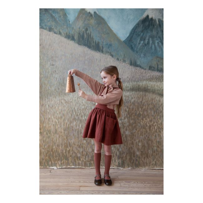 Vestito-grembiule di lino Harriet | Caramello