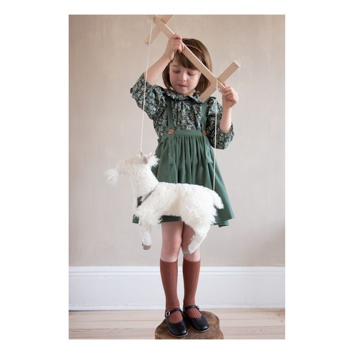 Soor Ploom - Mavis Corduroy Suspender Skirt - Sage | Smallable