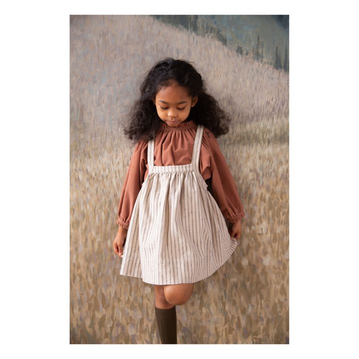 Soor Ploom - Eloise Linen and Cotton Striped Suspender Dress