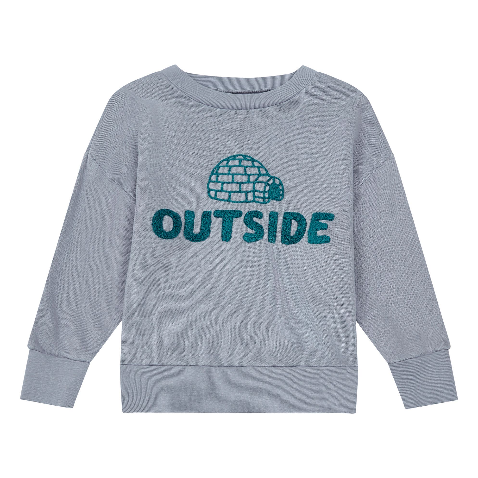 AO76 - Sweat col rond Outside Coton Recyclé - Garçon - Gris