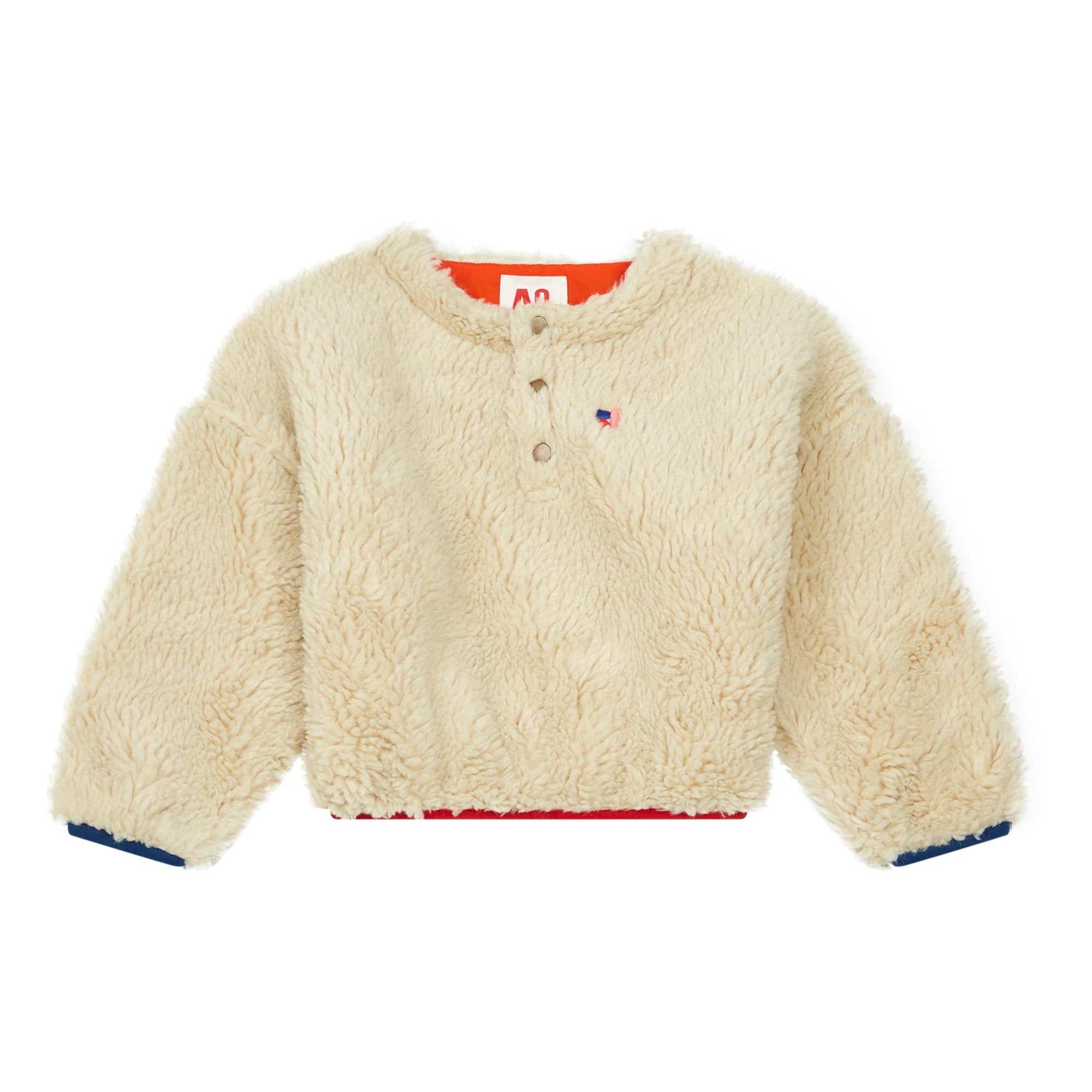 AO76 - Sweat Col Rond Vivian Teddy - Fille - Beige