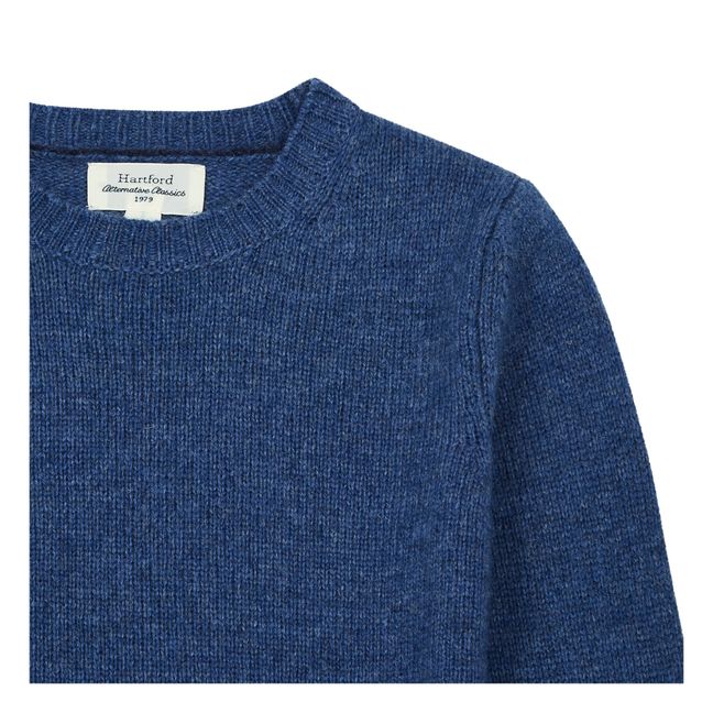 Pull in lana Shetland Blu