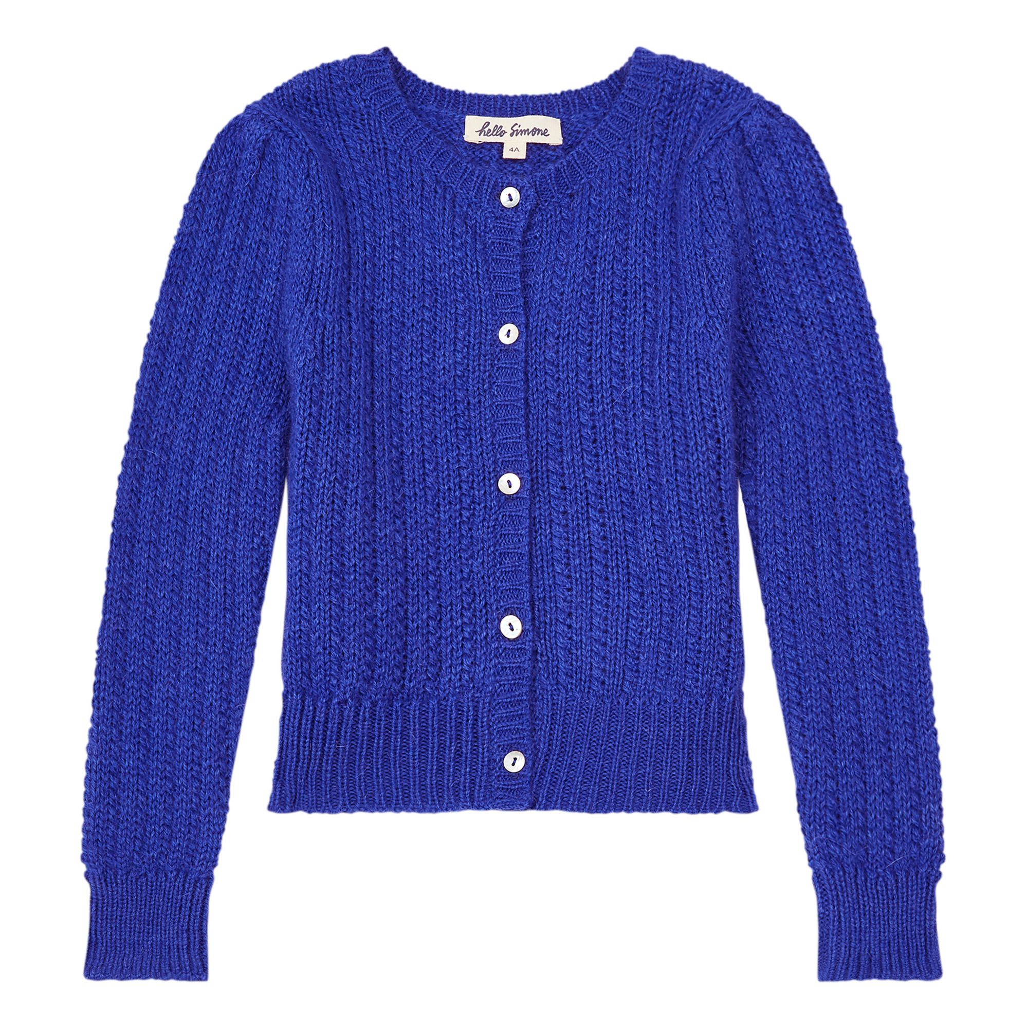 Hello Simone - Cardigan Alpaga et Mérinos Jodie - Fille - Bleu