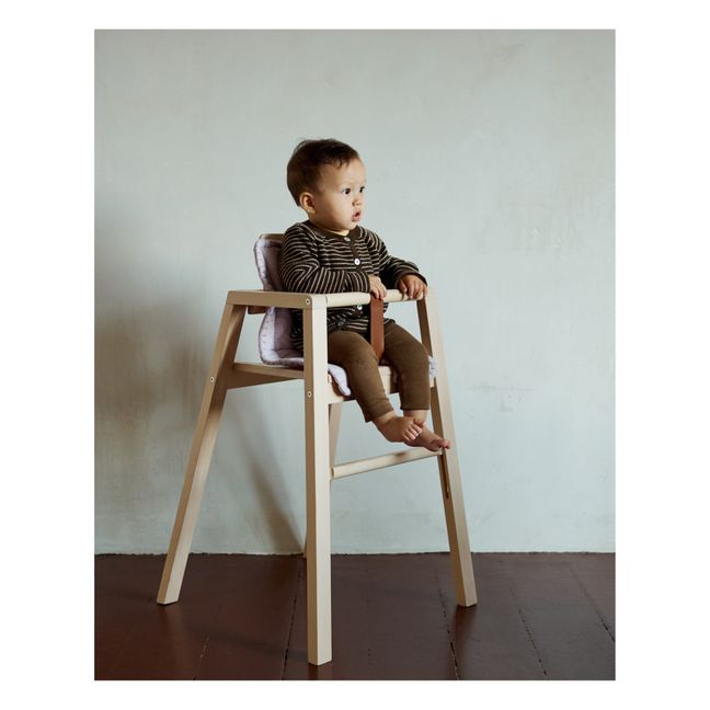 Coussin pour chaise haute Robot en coton bio | Lilas