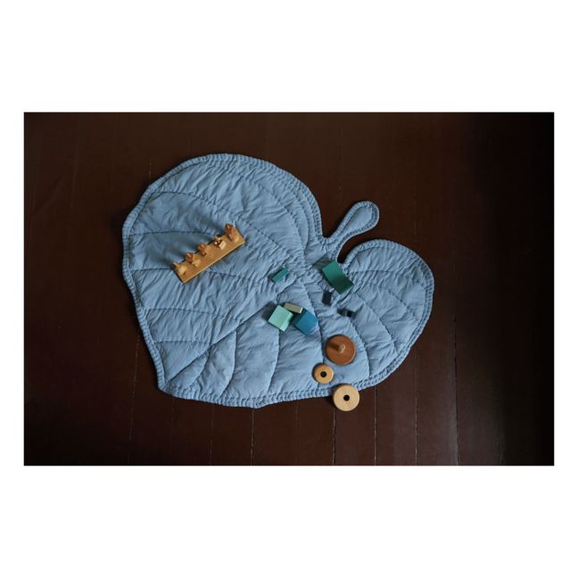 Leaf Organic Cotton Activity Mat | Blue