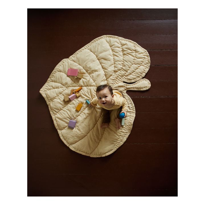 Spielmatte Blatt aus Bio-Baumwolle | Sandfarben- Produktbild Nr. 1