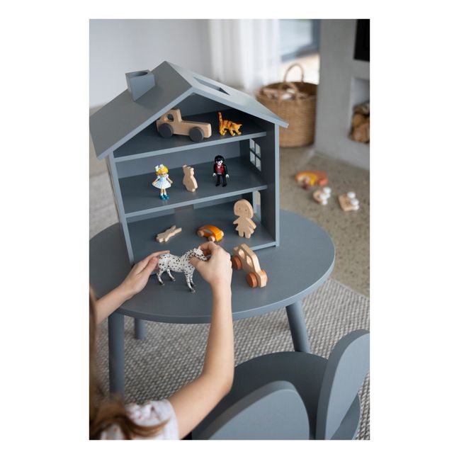 Puppenhaus aus Holz | Grau