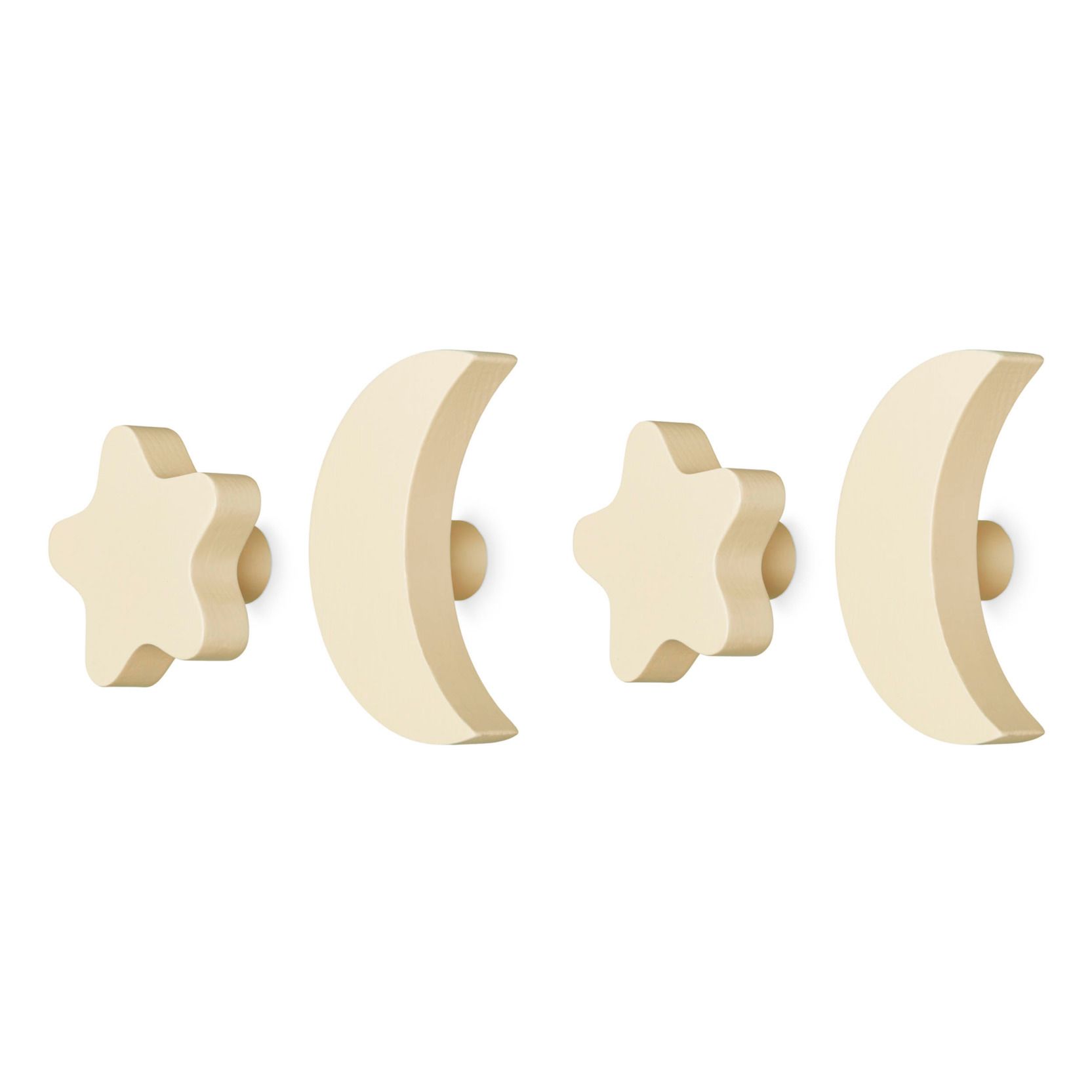Nofred - Patères Stars & Moons - Lot de 4 - Sable