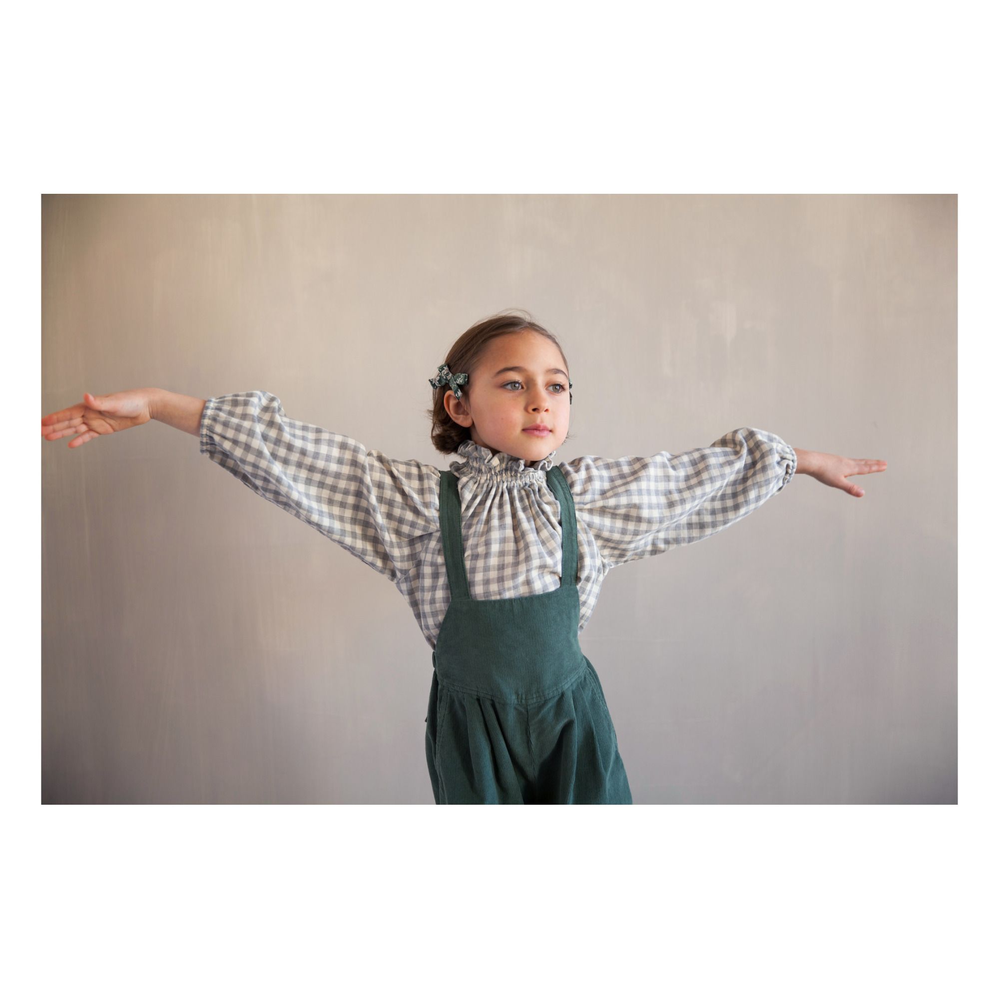 Soor Ploom - Imelda Cotton Muslin Gingham Blouse - Ecru | Smallable