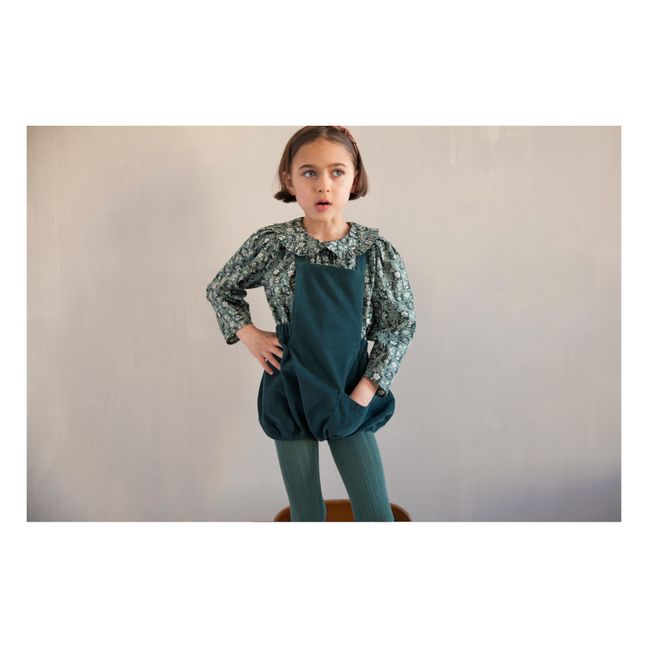Barboteuse Velours Oona | Vert foncé