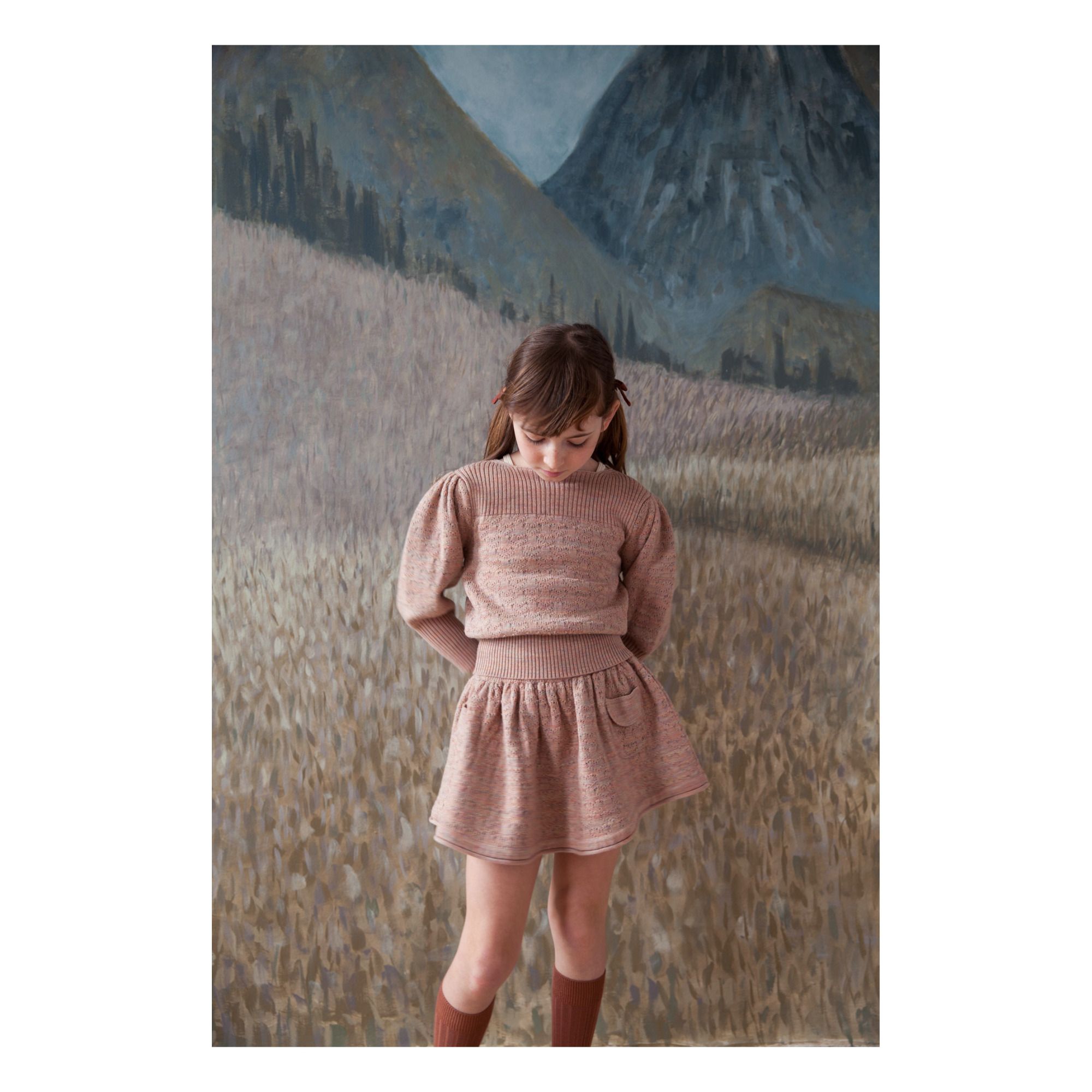Norma Merino Wool Skirt Pale pink- Product image n°2