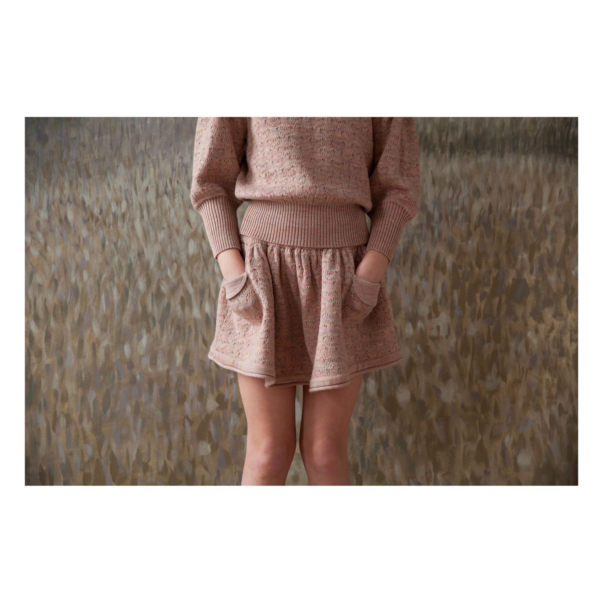 Norma Merino Wool Skirt Pale pink- Product image n°3