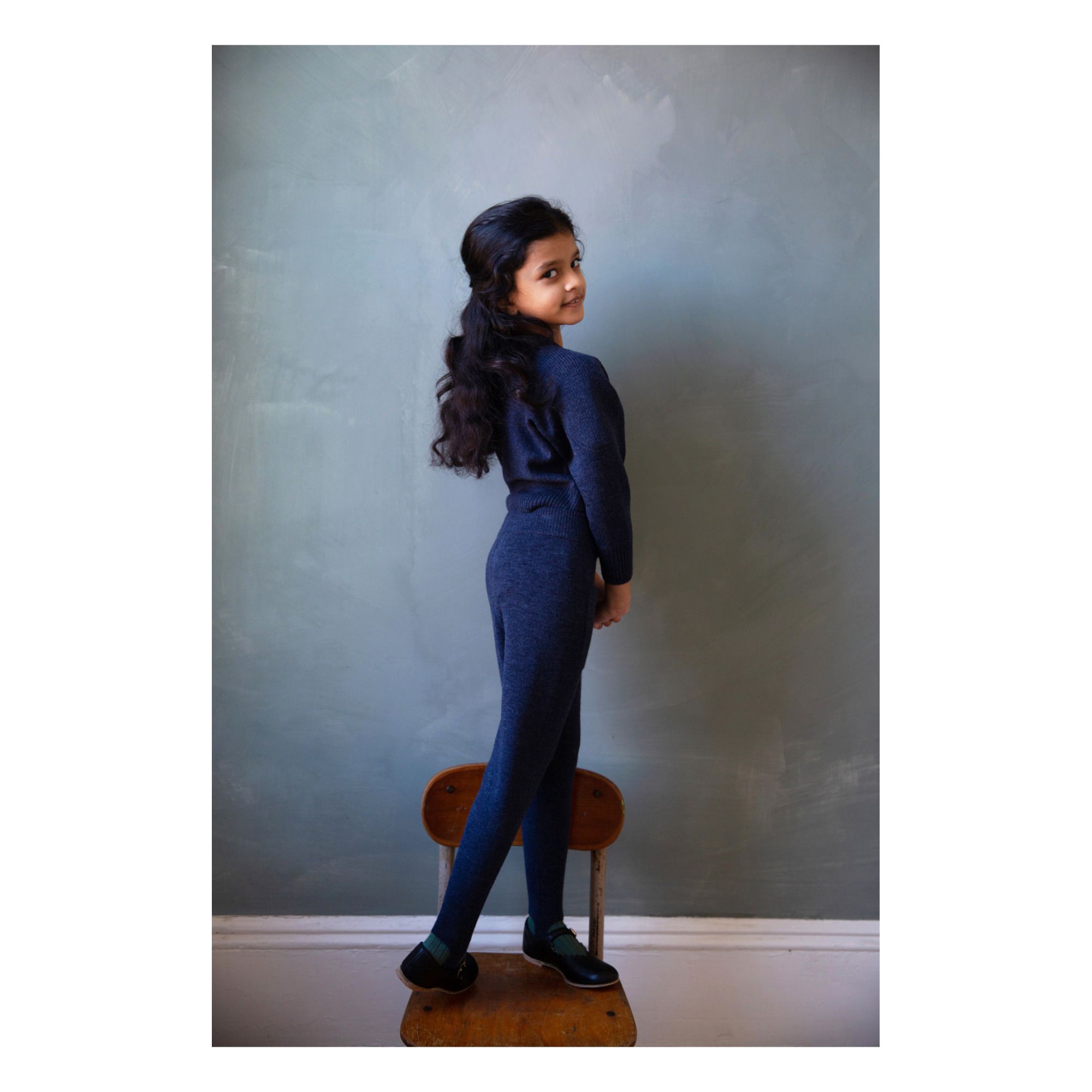 Mina Merino Wool Leggings Azul Marino- Imagen del producto n°4