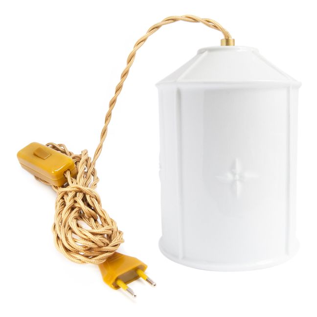 Lutèce Enamelled Portable Lamp Weiß