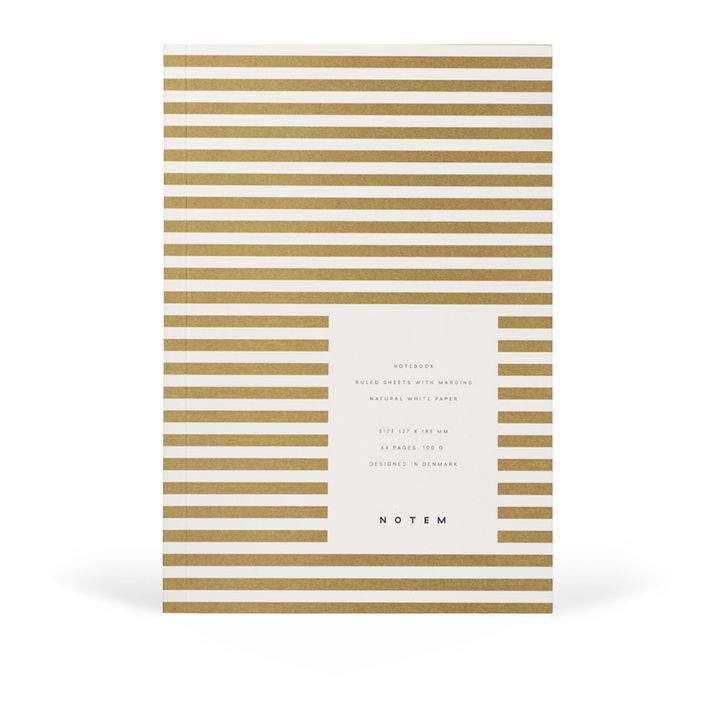 Cuaderno de rayas Vita | Dorado- Imagen del producto n°0