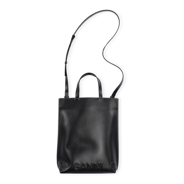 Recycled Leather Bag Schwarz