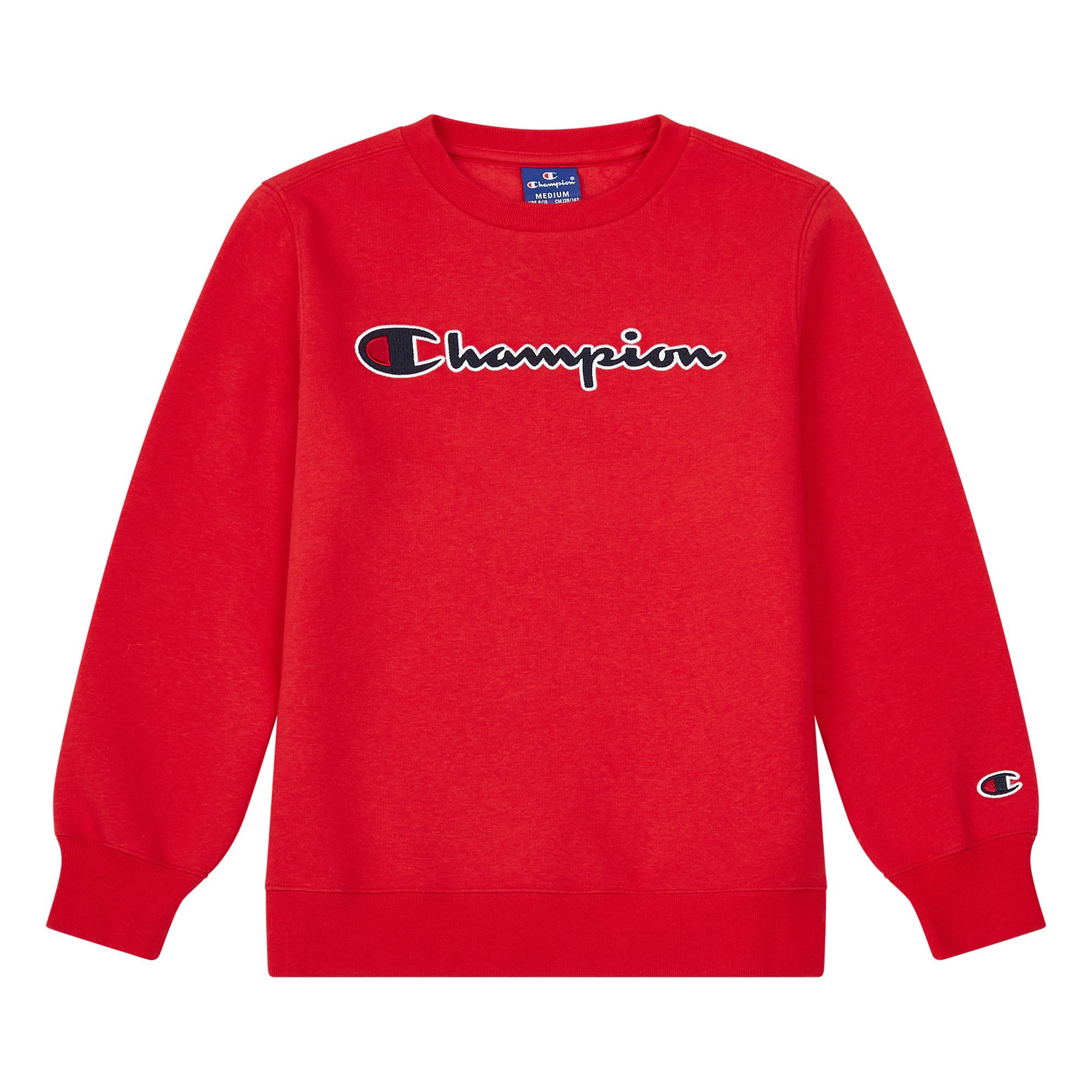 Champion red clearance and blue sweatshirt