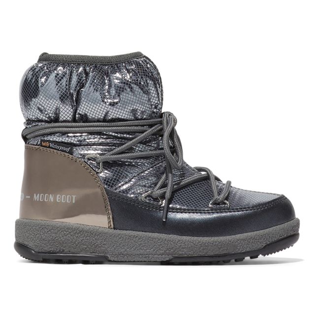 Metallic Low-Top Moon Boots Silver
