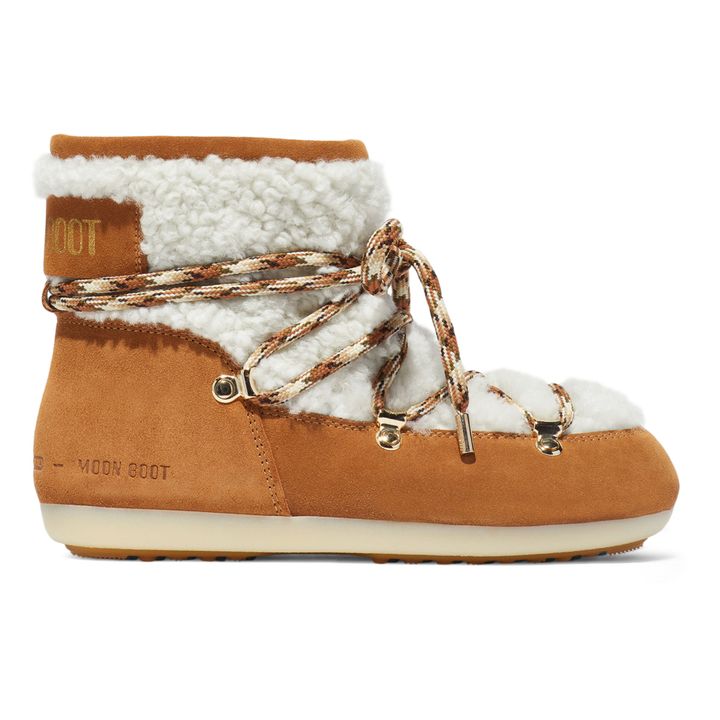Moon Boot Basses Shearling - Collection Femme - Camel- Image produit n°0
