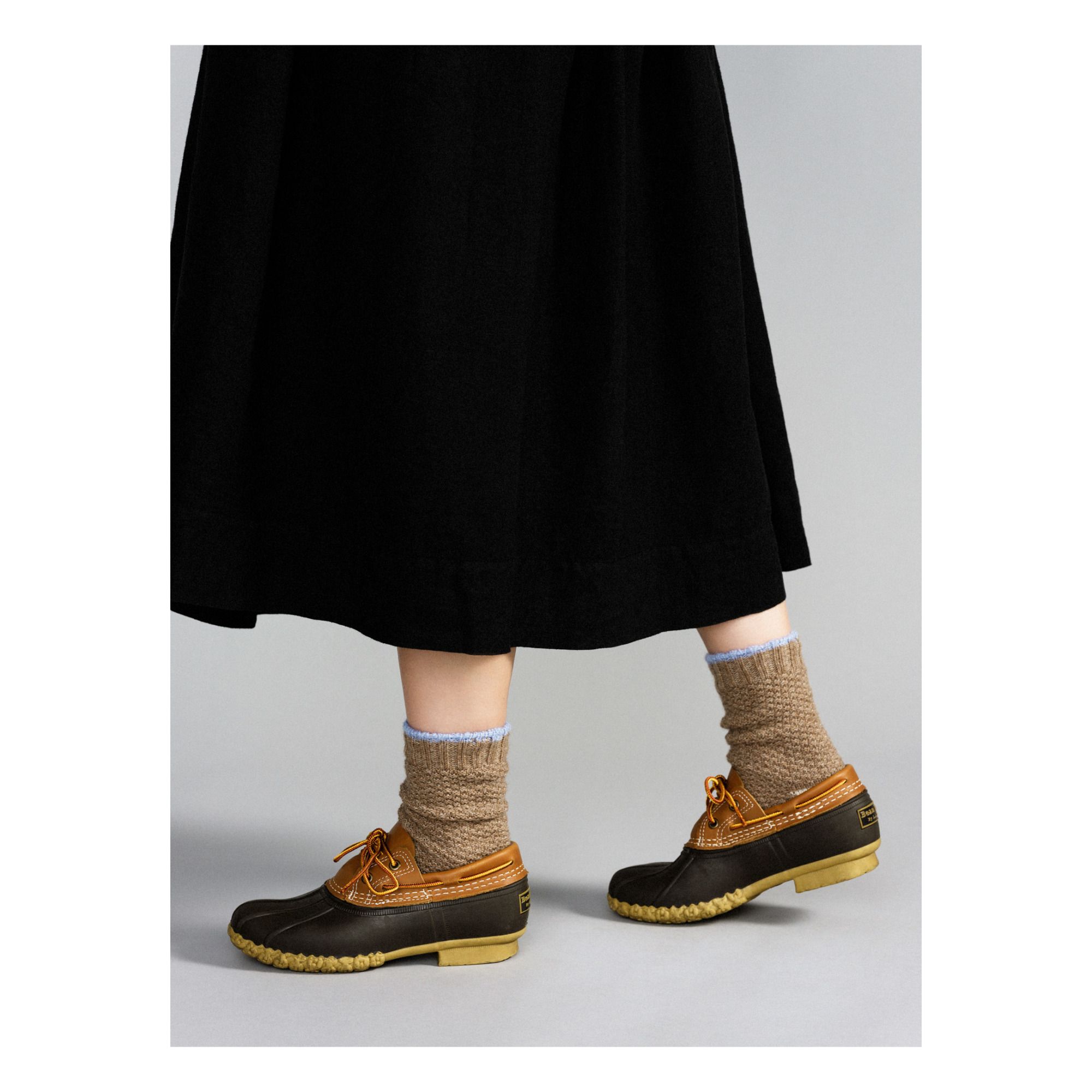 Hansel from Basel - Chaussettes Honeycomb CB Laine - Femme - Taupe