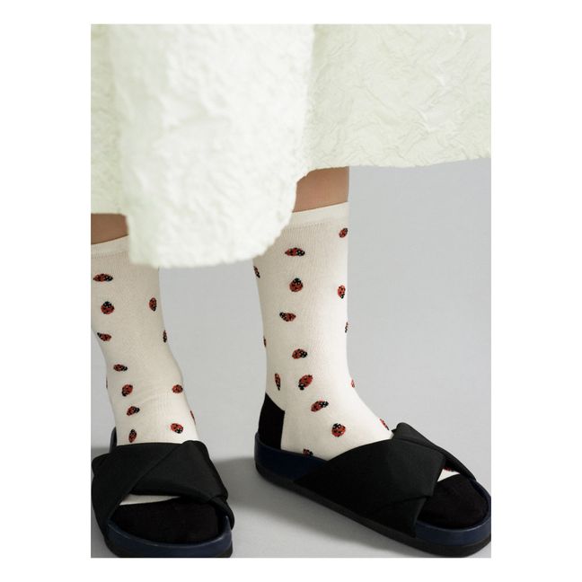 Ladybug Socks Avorio